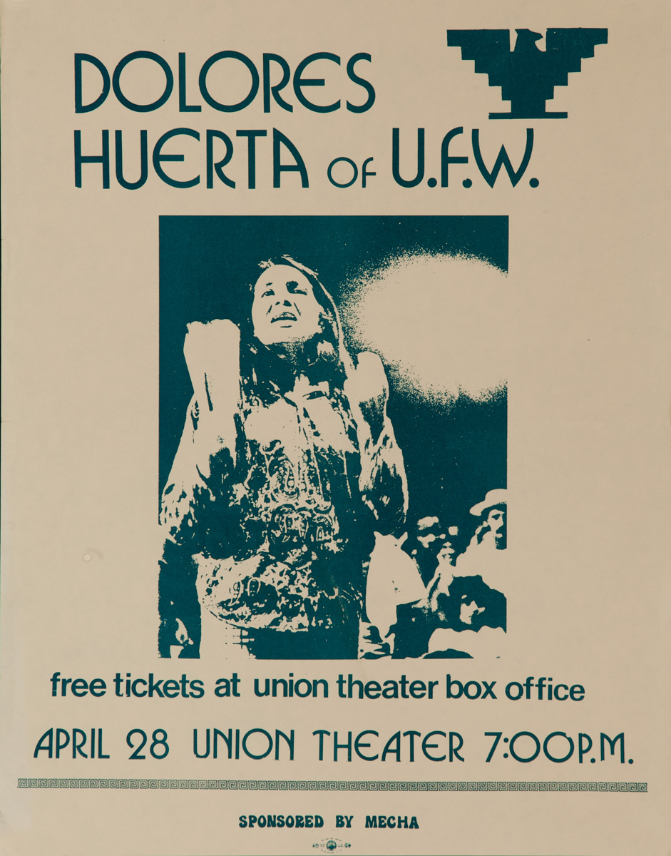 Dolores Huerta of AFW Original American United Farm Workers Protest Poster