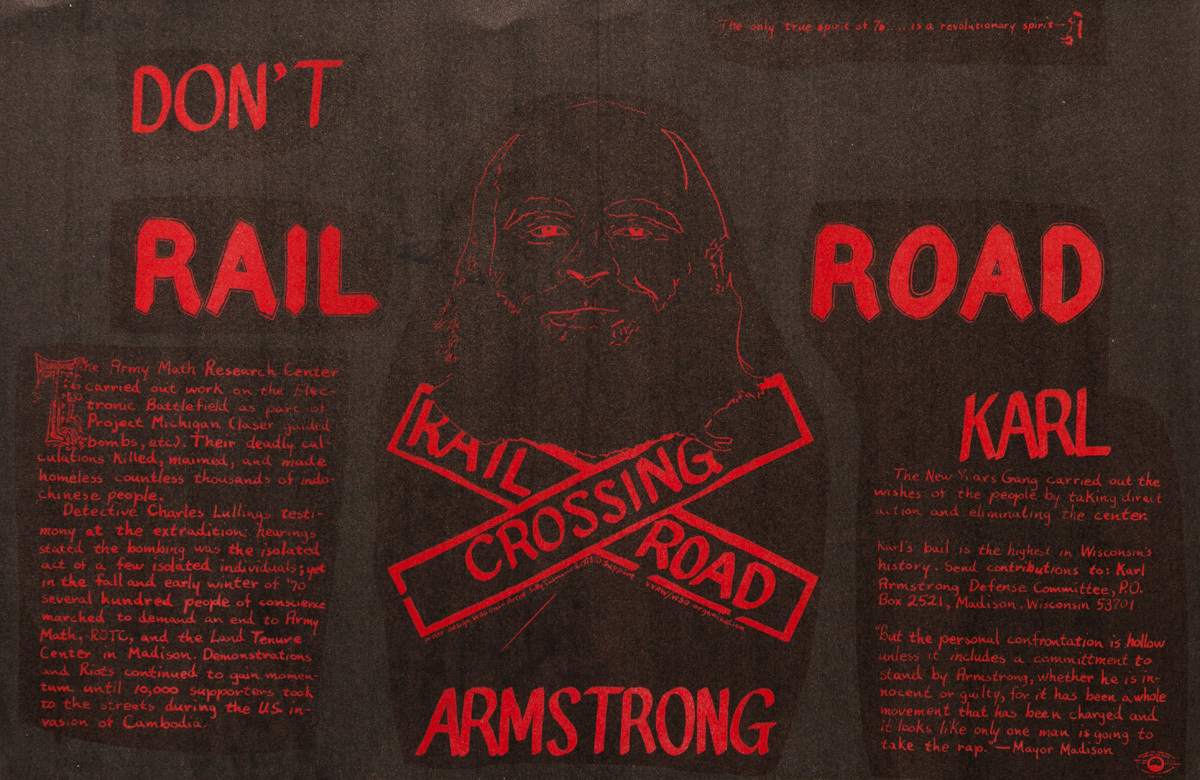 Don't Railroad Karl Original American anti - Vietnam War Protest Poster