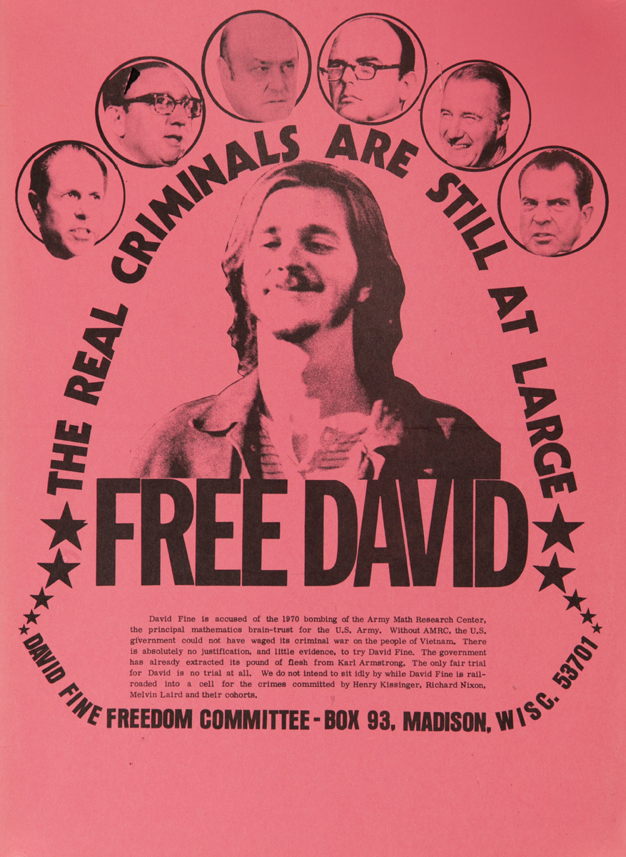 Free David Original American anti-Vietnam War Protest Poster