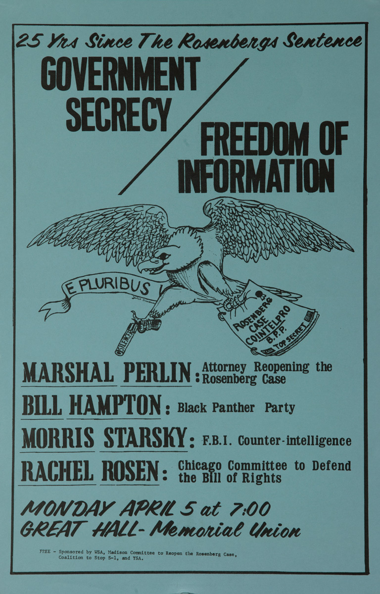 Government Secrecy Freedom of Information Original American Protest Poster