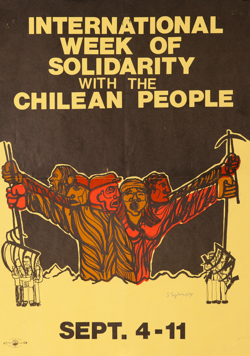 International week of Solidarity with the Chilean People, Original American Protest Poster