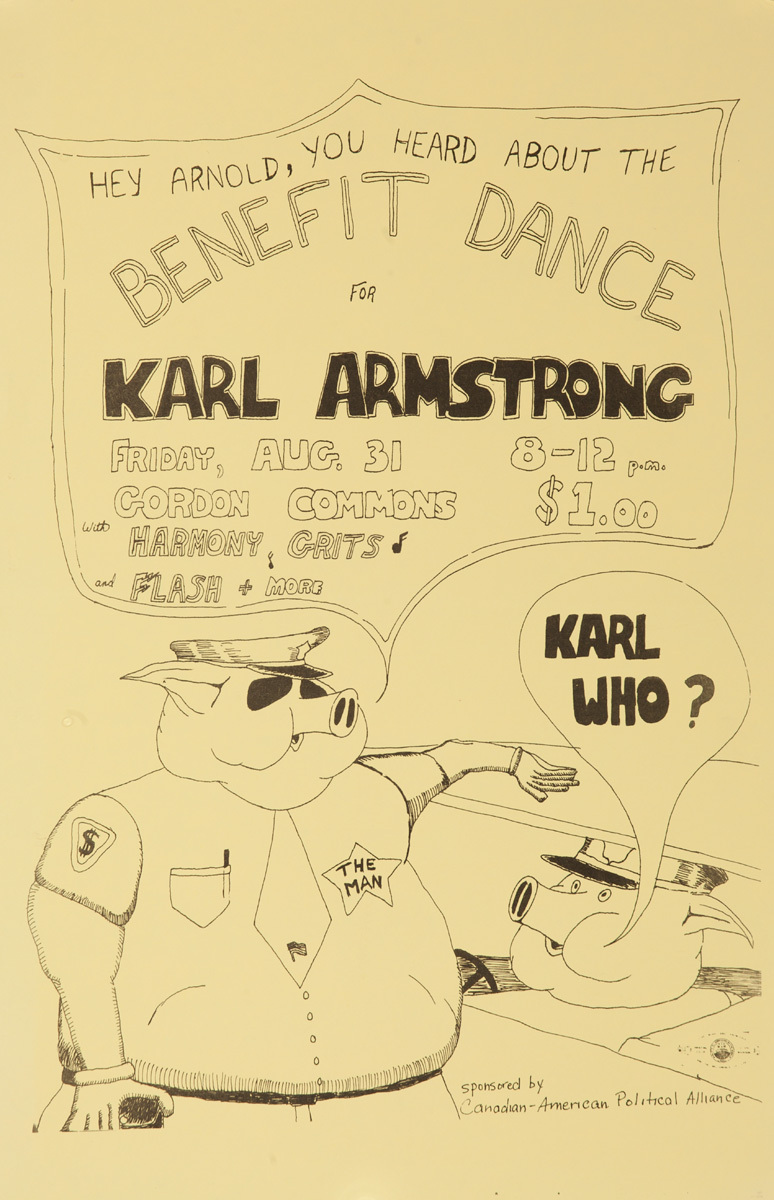 Benefit Dance for Karm Armstrong Original American anti-Vietnam War Protest Poster