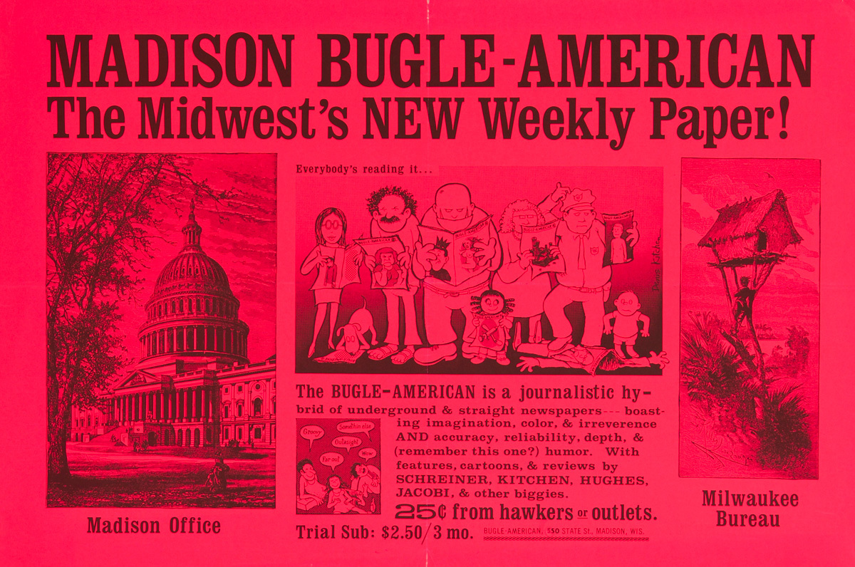 Madison Bugle American Original Newspaper Advertising Poster
