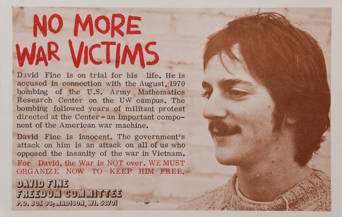 No More War Victims, Original American anti-Vietman War Protest Poster