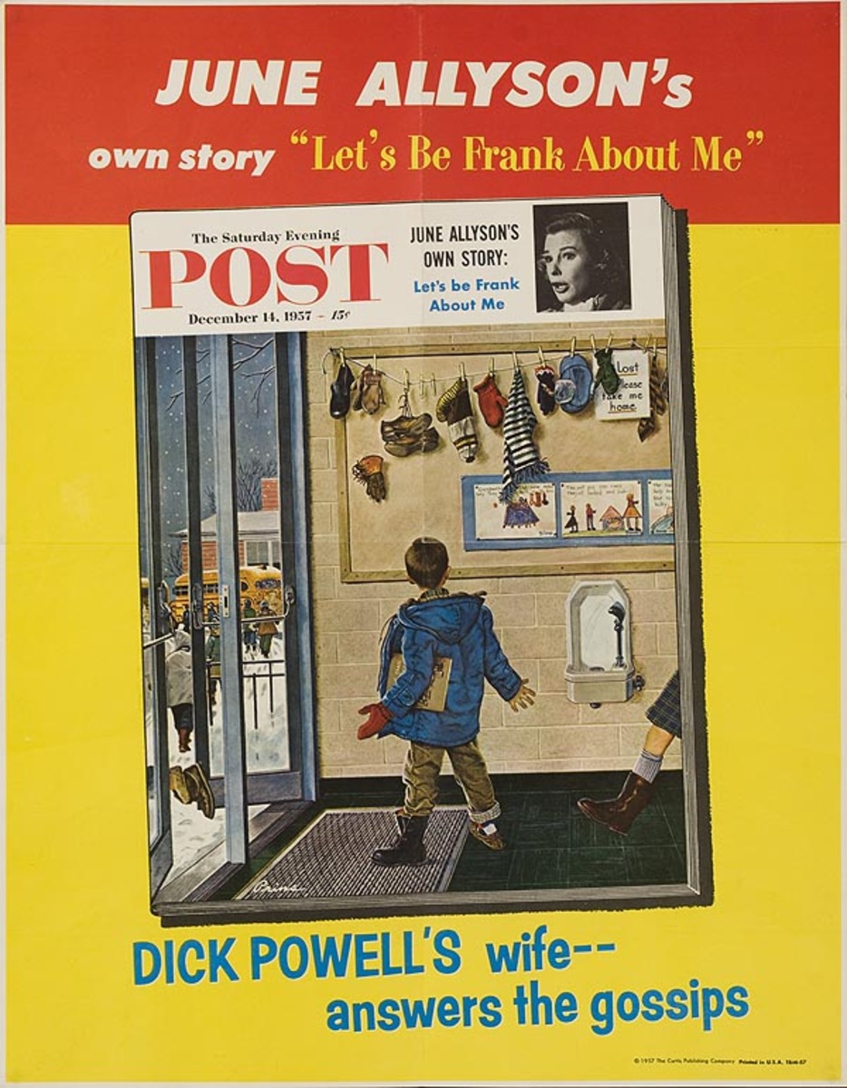 Saturday Evening Poster Original Advertising Poster December 14, 1957