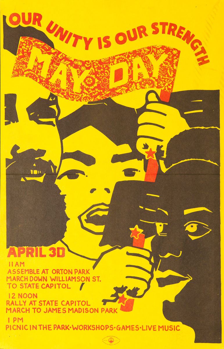 Our Unity is Our Strength, May Day, Original American College Campus Protest Poster