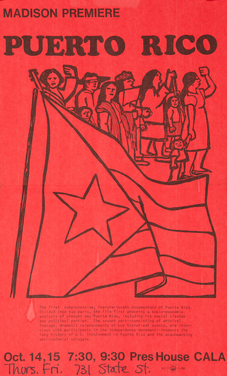Madison Premiere, Puerto Rico, Original American College Campus Protest Poster