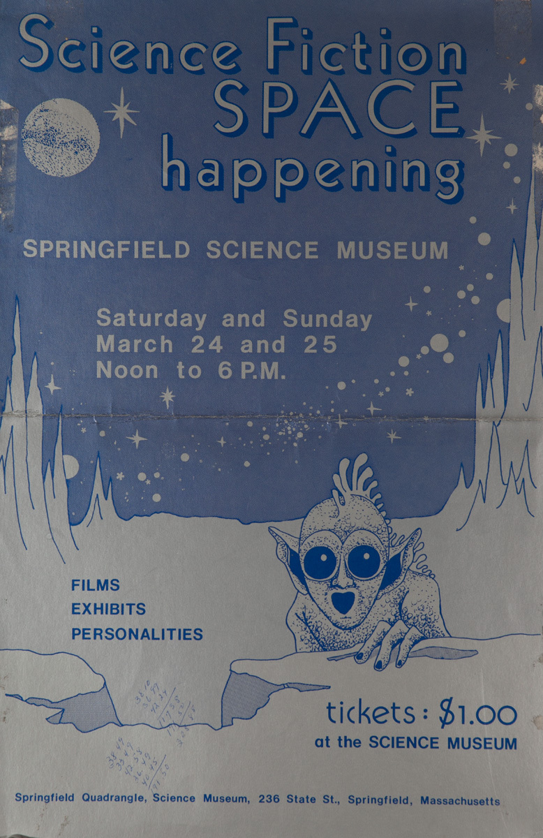 Science Fiction Happening At the Science Museum, Original American College Campus Poster. Silver