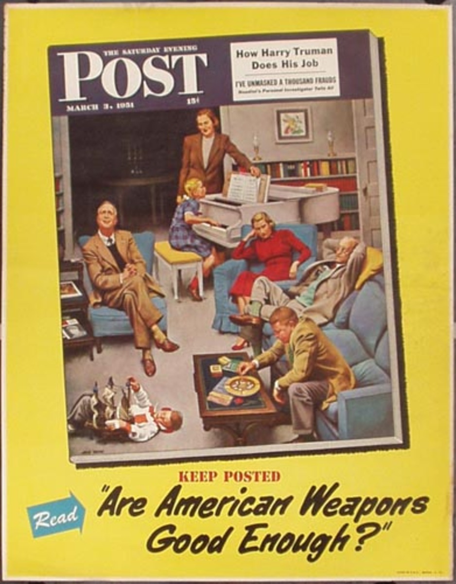 Saturday Evening Post March 3, 1951 Vintage Magazine Poster