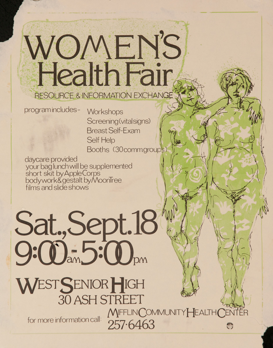 Women's Health Fair Original College Health Center Poster