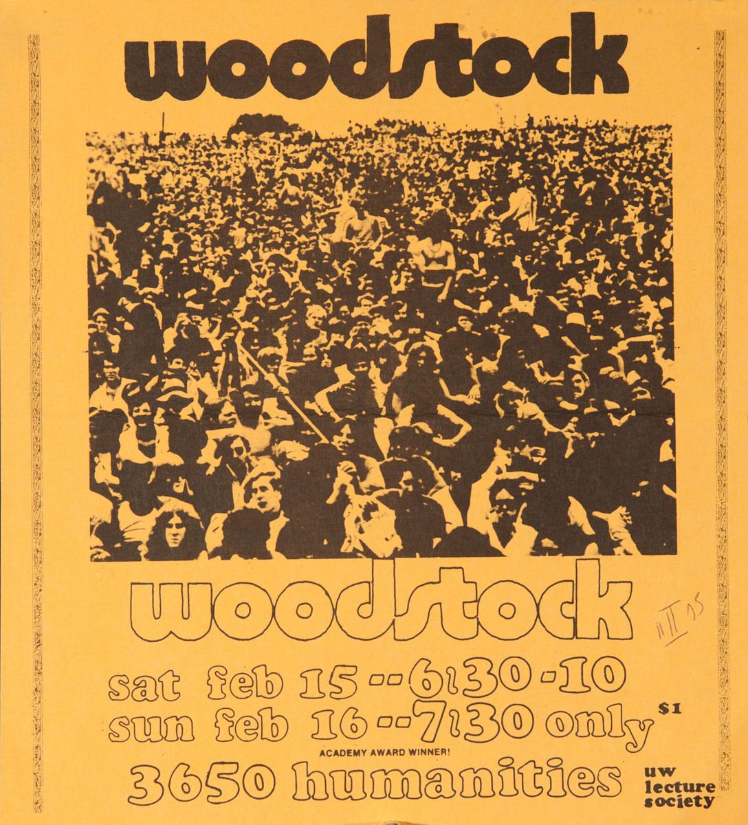 Woodstock, Original College Campus Movie Poster