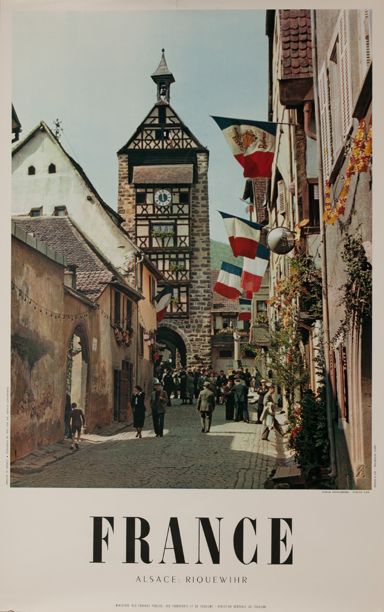 France, Alsace Riquewihr, Original French Travel Poster