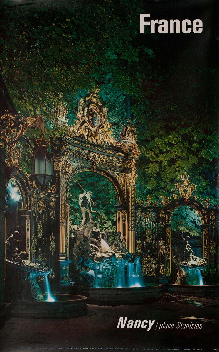 France, Nancy, Place Stanislas, Original French Travel Poster