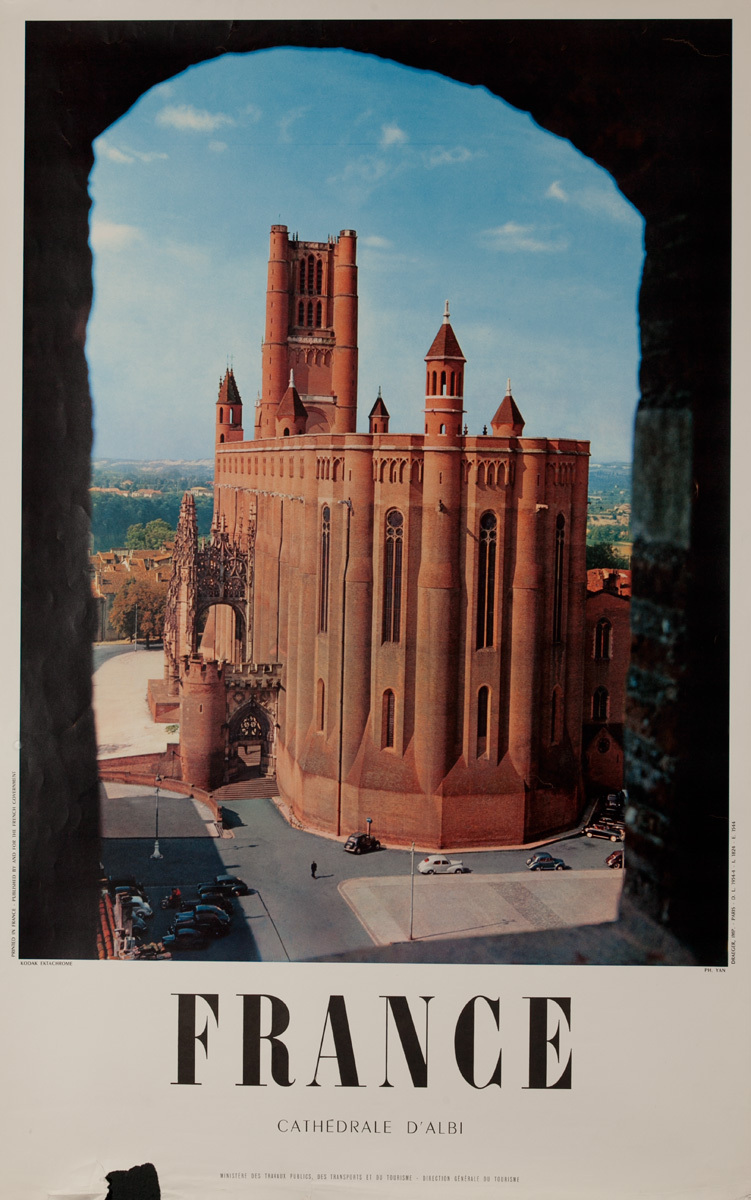 France, Cathedrale d'Albi, Original French Travel Poster