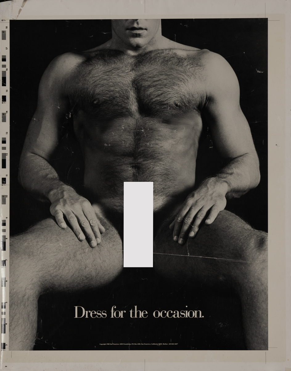 Original San Francisco Aids Foundation Poster, Dress For The Occasion
