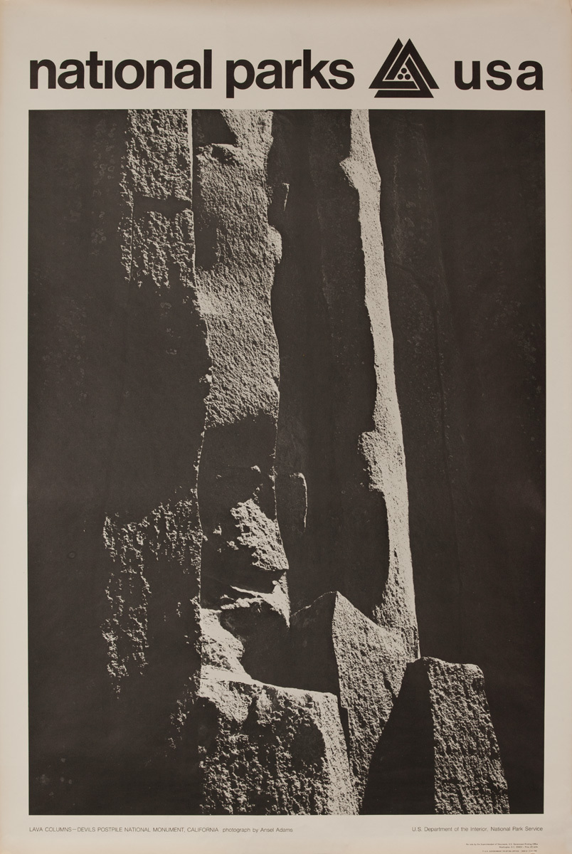 National Parks USA Poster: Devils Post Piles 