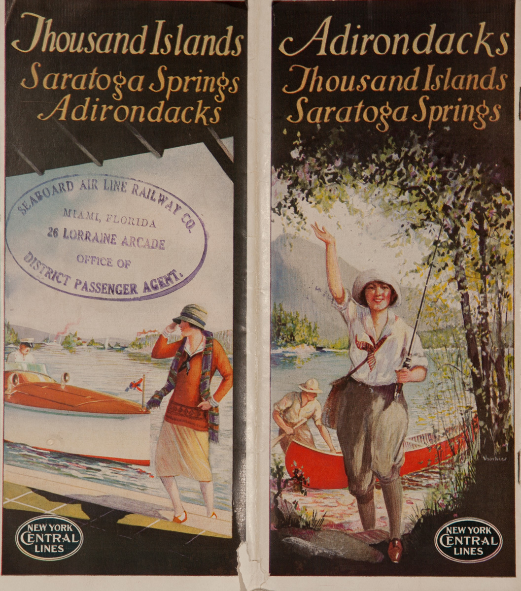 Thousand Islands Saratoga Springs Adirondacks Original New York Central Lines Travel Brochure