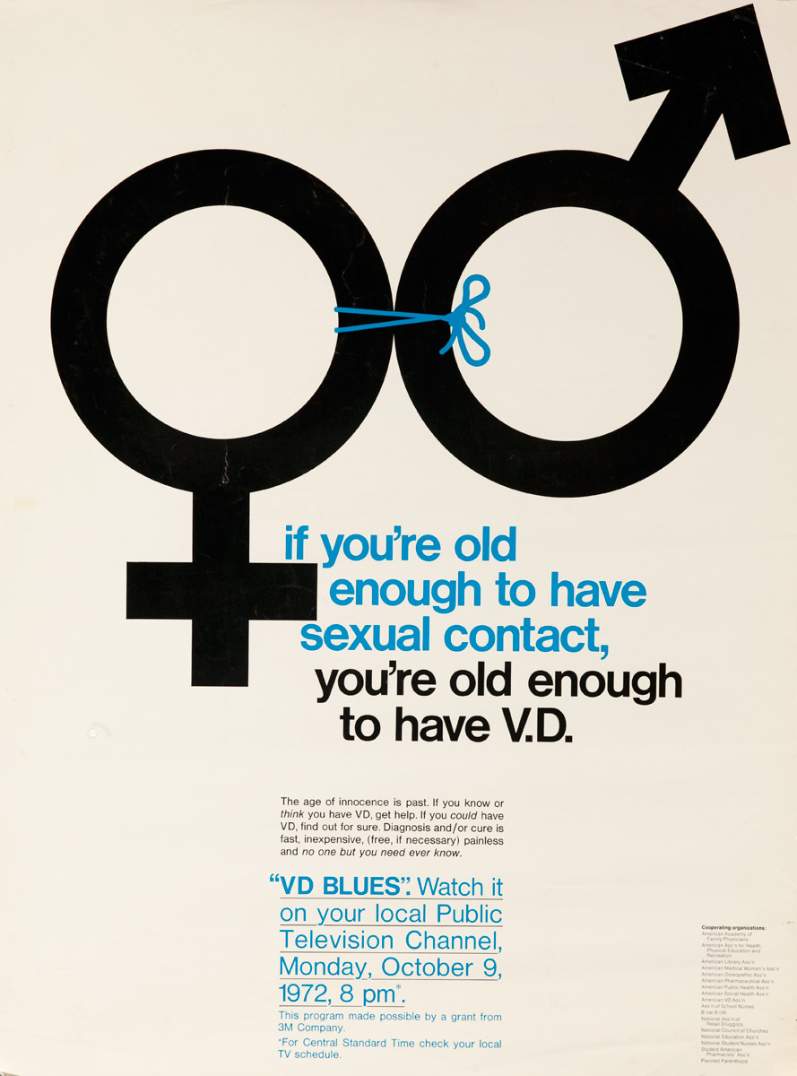 If You Are Old Enough to Have Sexual Contact, You are Old Enough to Have VD, Original Public Health Poster