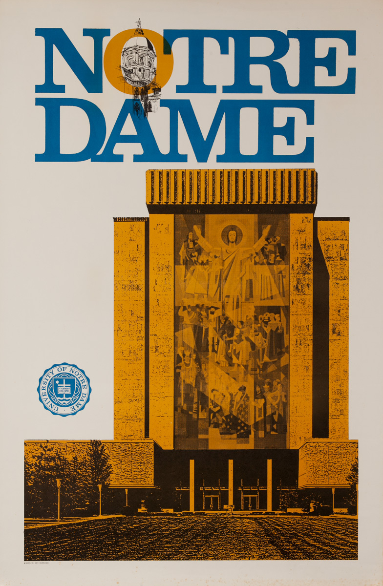 Notre Dame Original College Poster