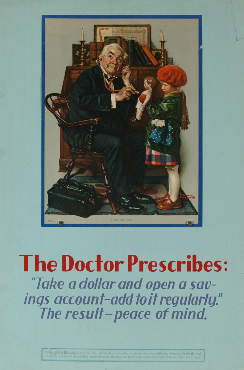 The Doctor Prescribes: Original American Banking Poster