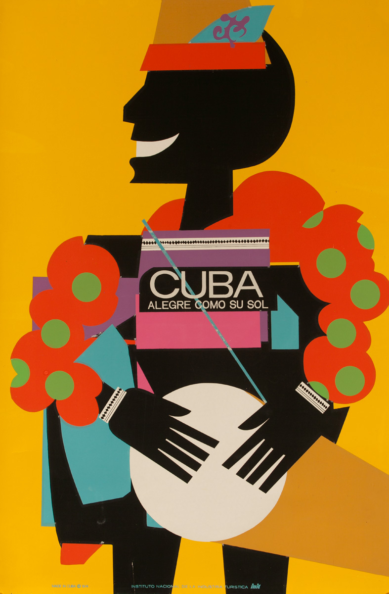 Cuba Alegre Como Su Sol Original Cuban Travel Poster 