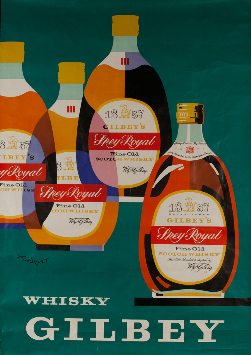 Gilbey Whisky, Original Advertising Poster