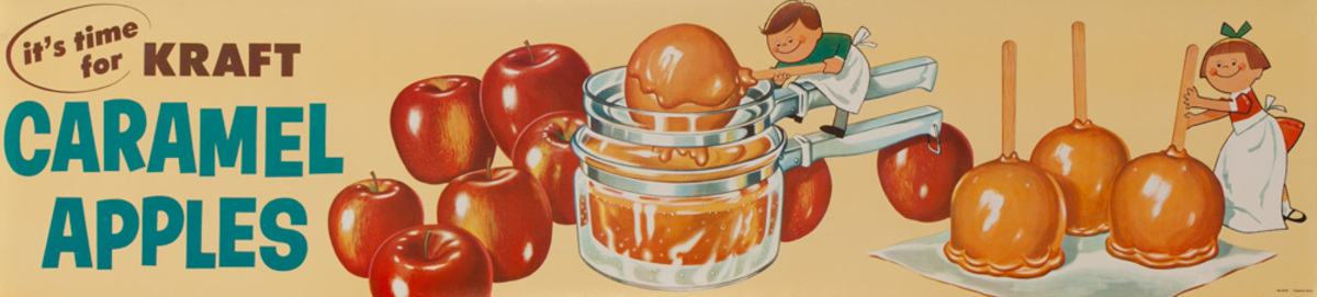 It's Time for Kraft Caramel Apples Original American Advertising Poster