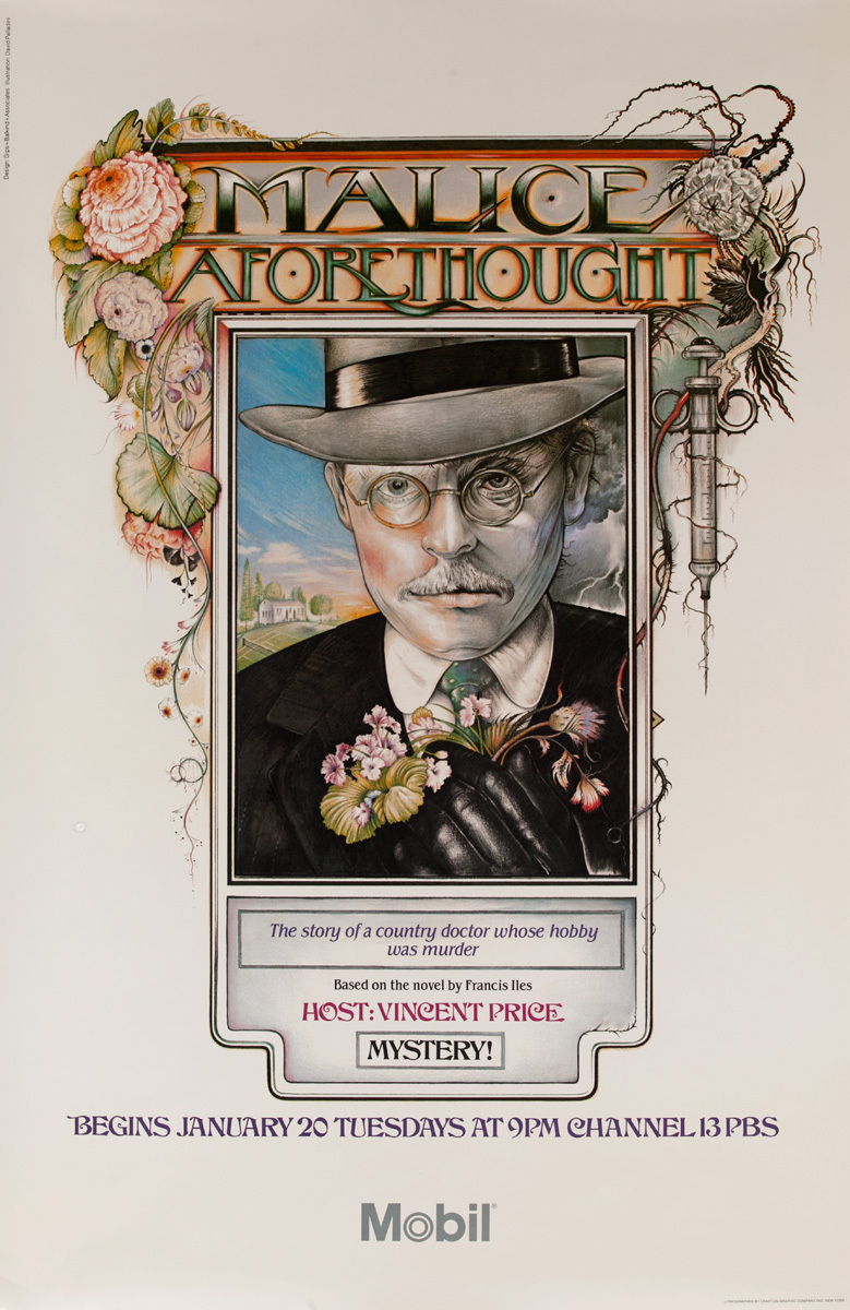 Mobil Mystery Malice Aforethought, Original TV Advertising Poster