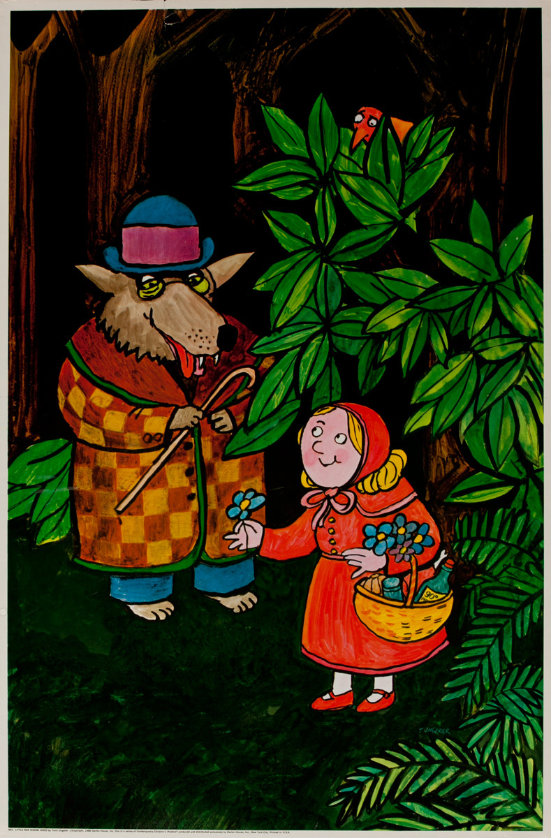 Little Red Riding Hood by Tomi Ungerer, One of a Series Childrens Contemporary Children's Posters ....