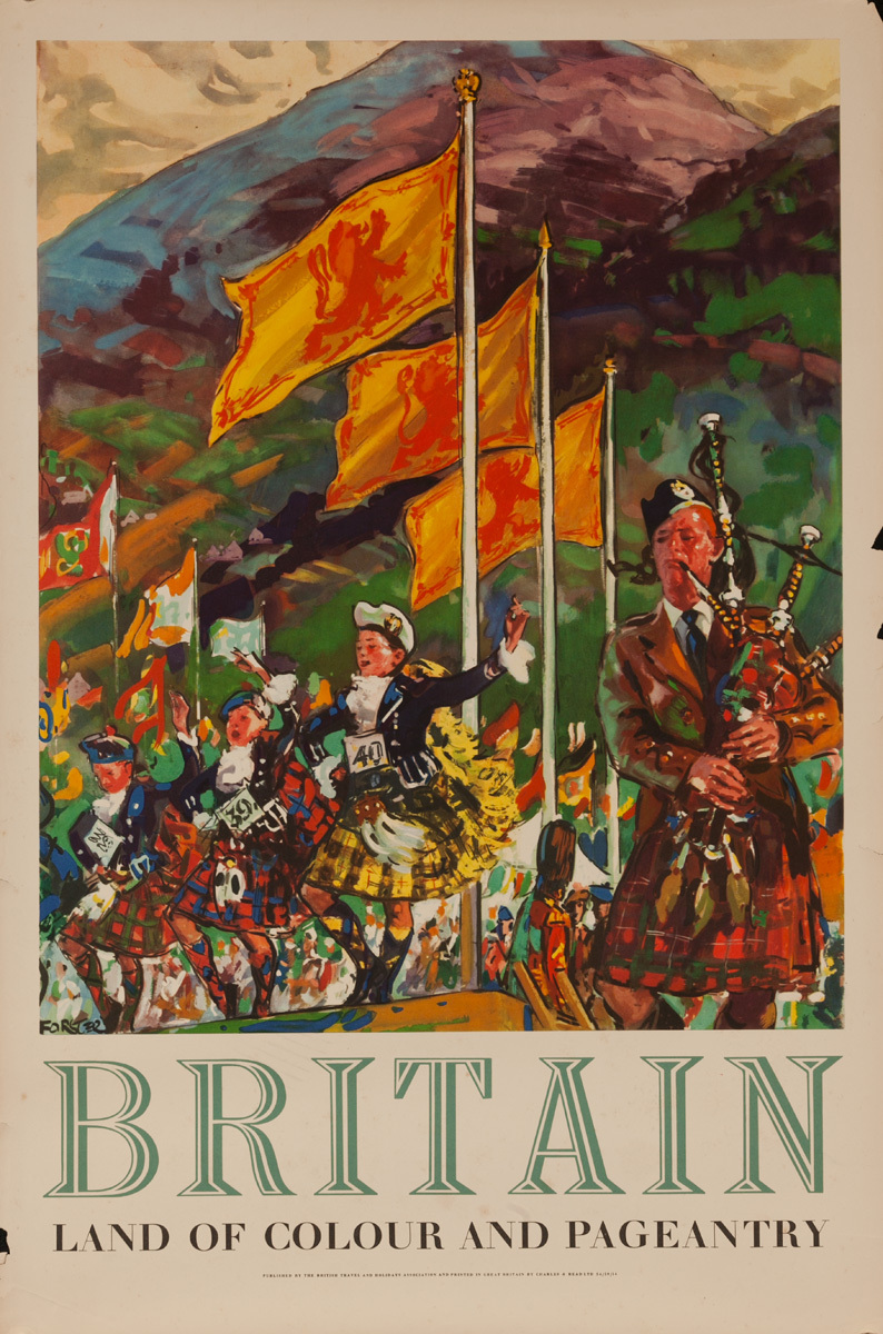 Britain Land of Colour and Pageantry Original Travel Poster