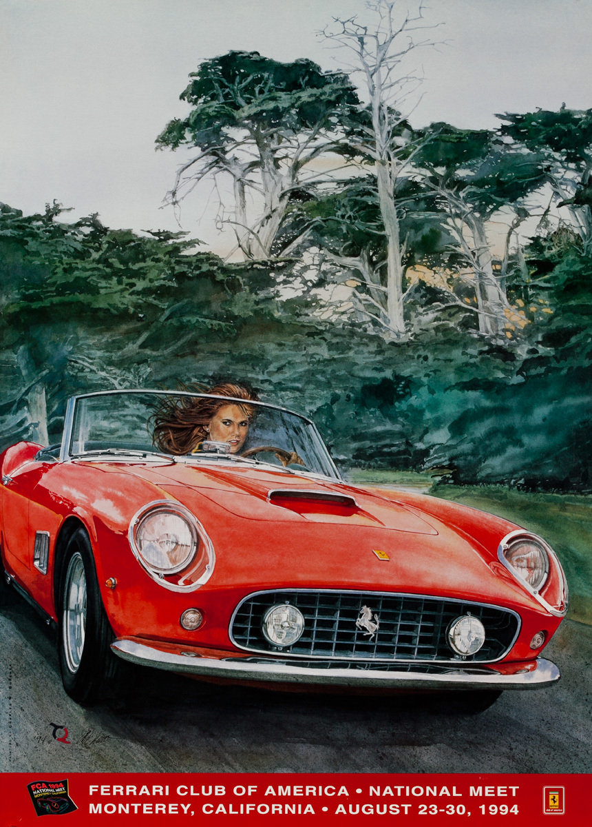 Ferrari Club Of America National Meet Monterey California August 1994 FCA Poster