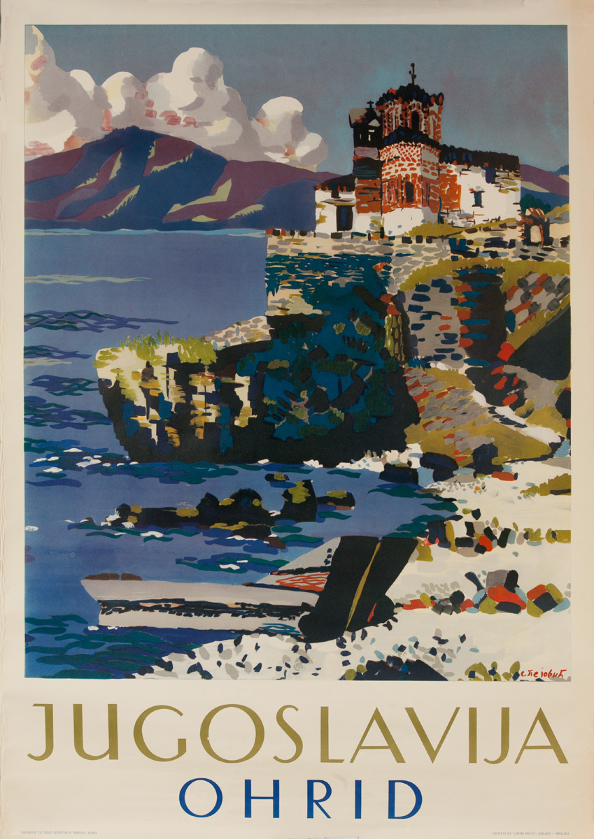 Yugoslavia Ohrid Jugoslavija Travel Poster