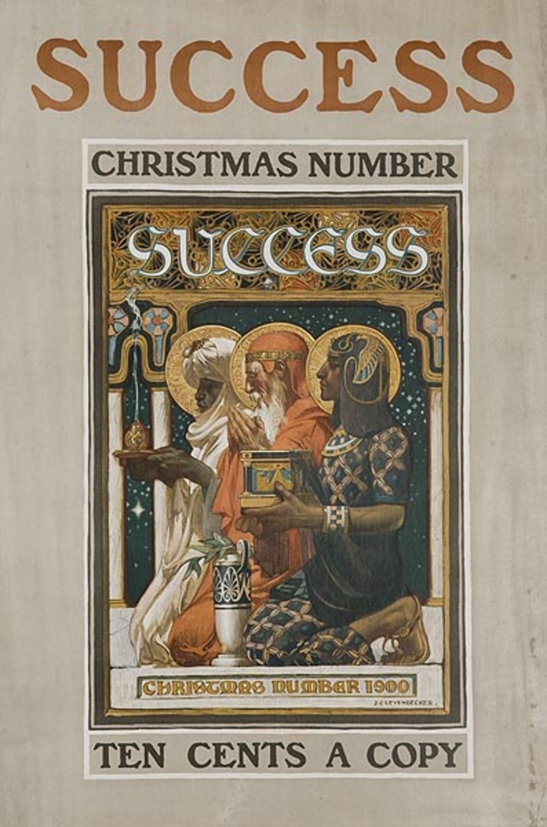 Success Christmas Number Original American Literary Poster 