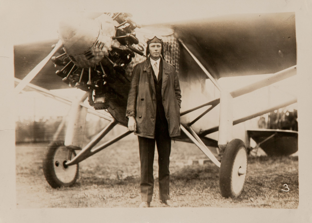 Charles Lindberg Spirit of St Louis Original B&W Photo, full length
