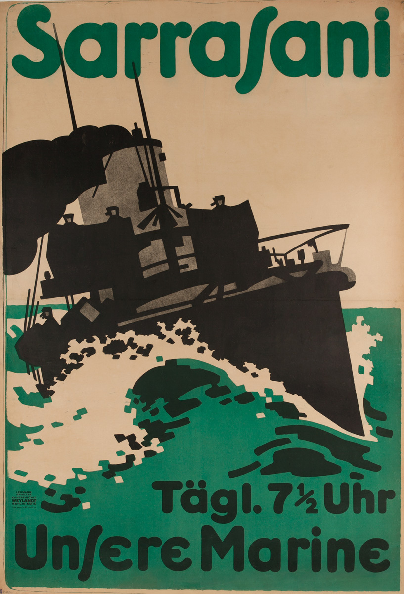 Sarrasani Unsere Marine, Our Navy Original German WWI Movie Poster