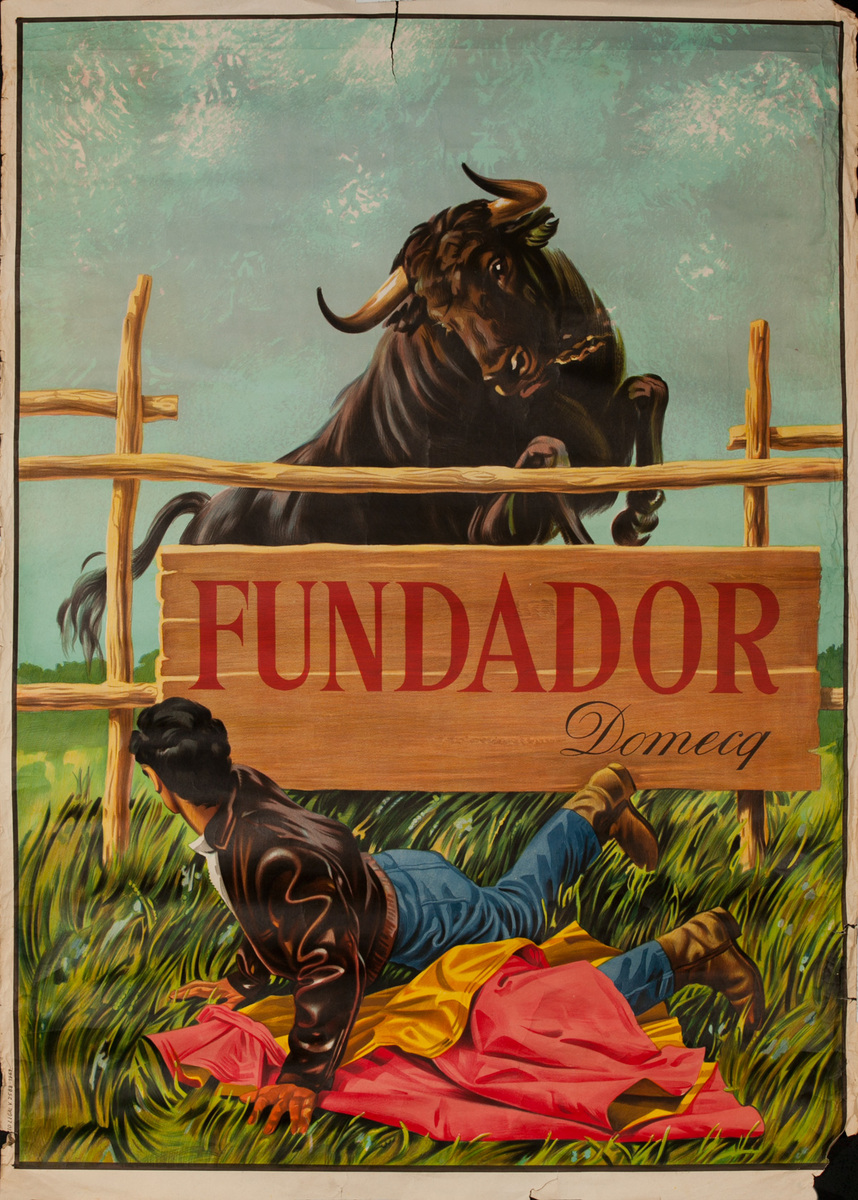 Fundador Domecq Original Spanish Travel Poster