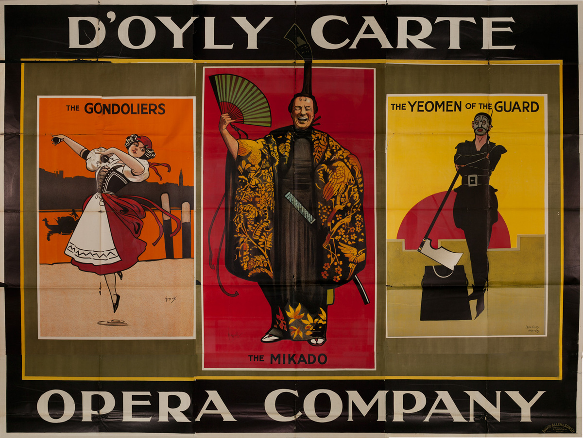 D'Oyly Carte Opera Company Original British Opera Poster, 