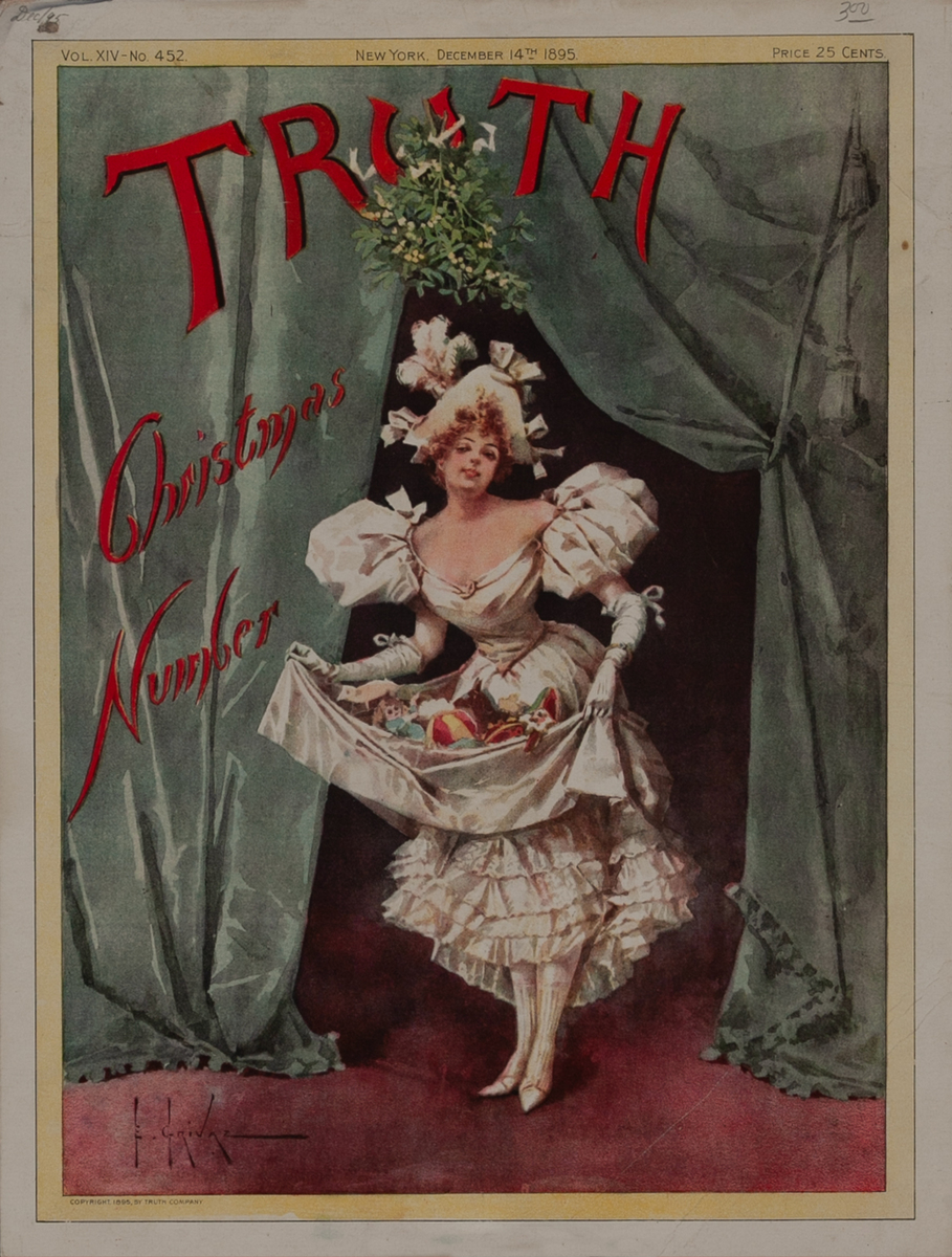 Truth 1895 Christmas Number Original American Literary Poster