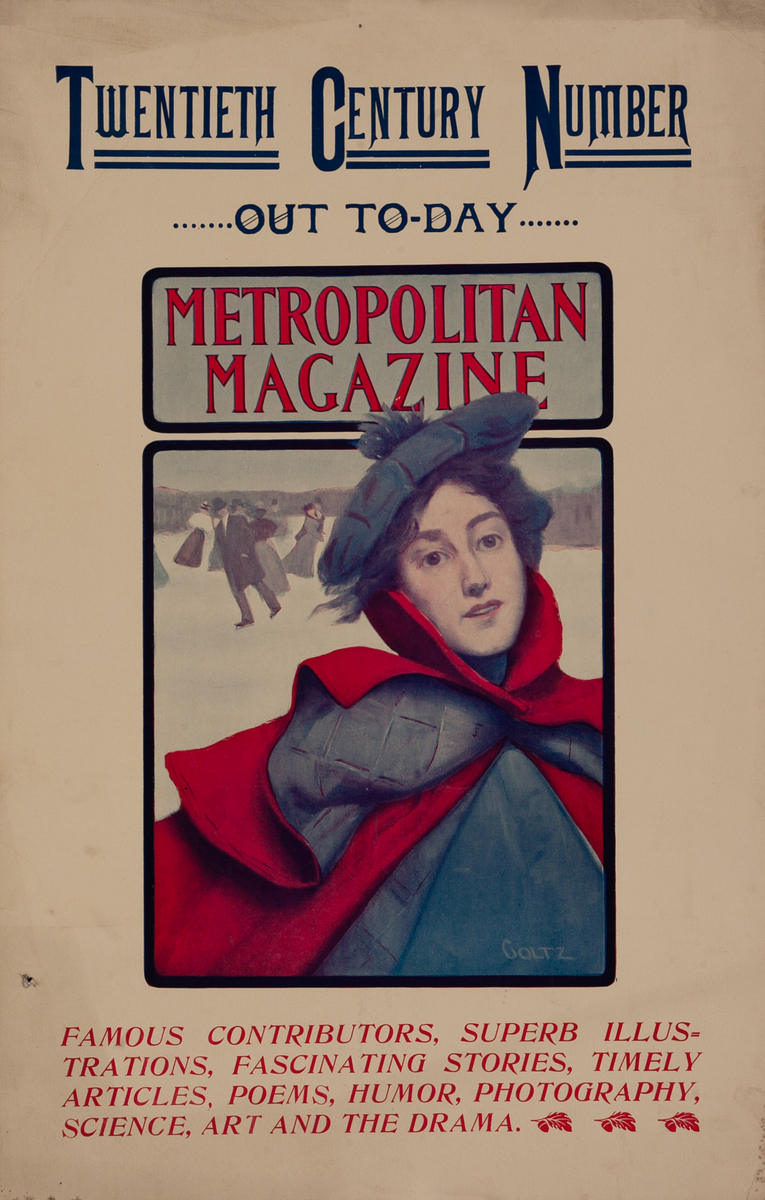 Metropolitan Magazine Twentieth Century Number Original American Literary Poster