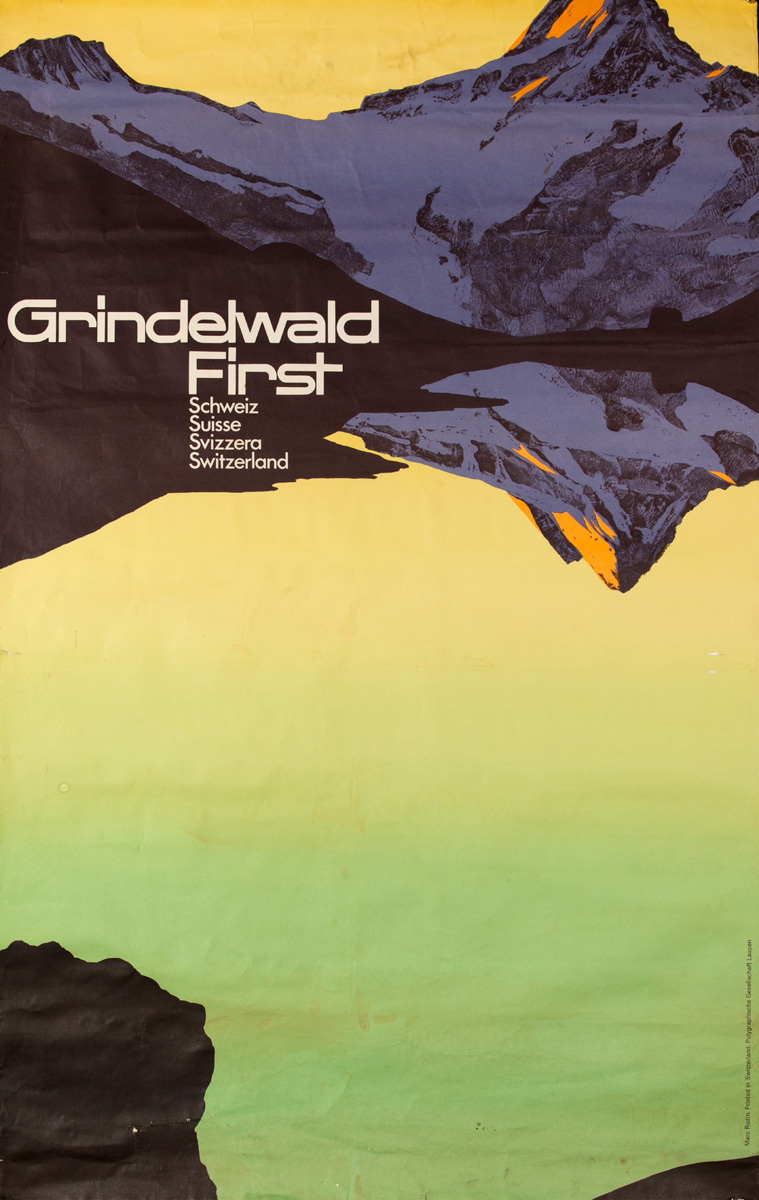 Grindelwald First Original Swiss Travel Posters