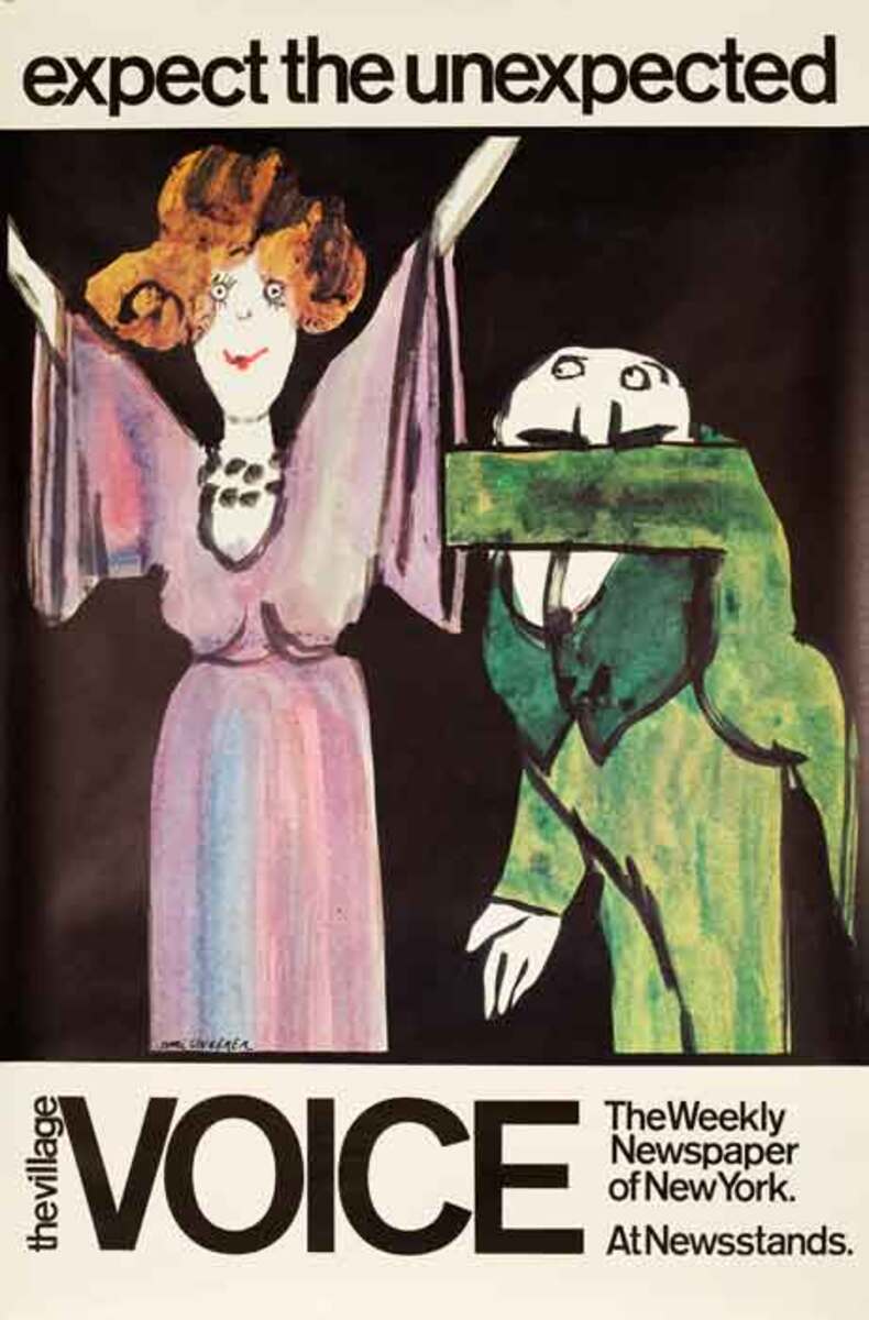 The Village Voice Expect the Unexpected, puppet master Original Advertising Poster