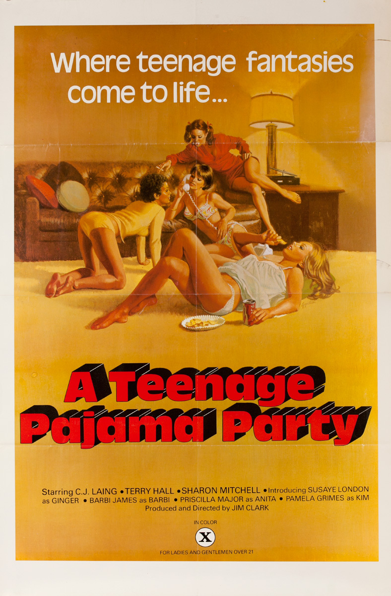 A Teenage Pajama Party Original American X Rated Porno Movie Poster
