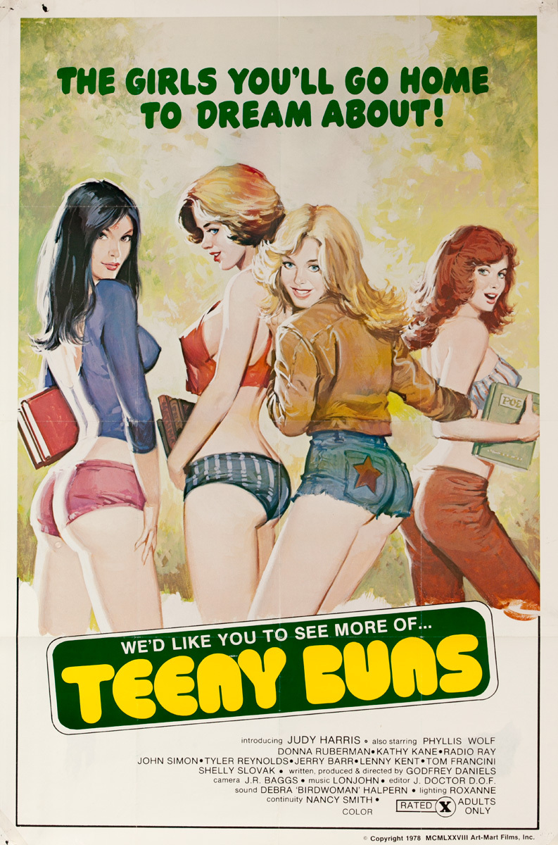 Teeny Buns Original American X Rated Porno Movie Poster