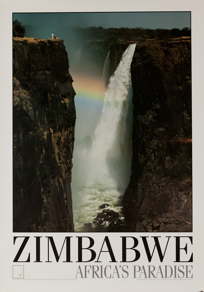 Zimbabwe Africa's Paradise Original African Travel Poster