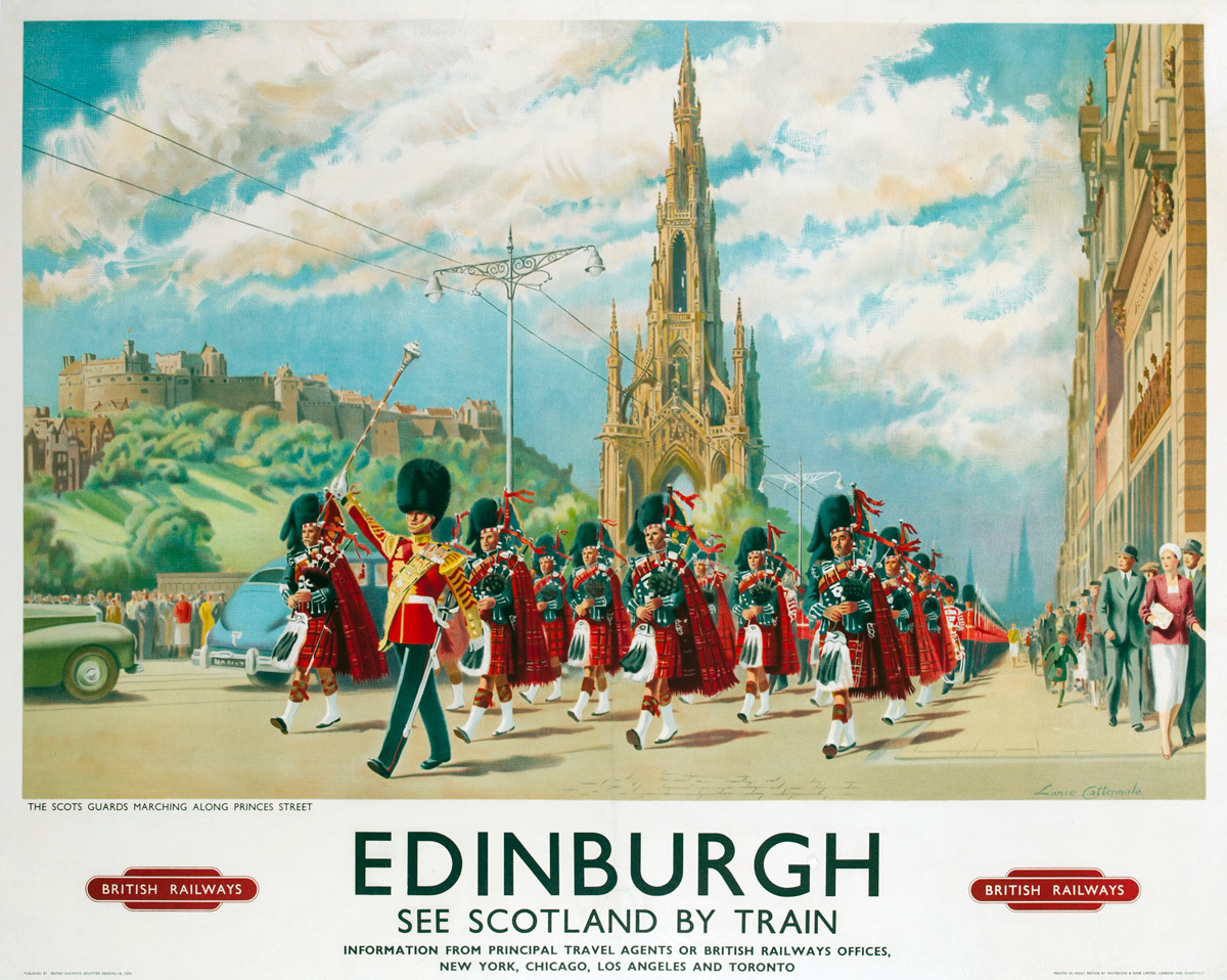 Edinburgh See Scotland By Train Original British Railways Travel Poster