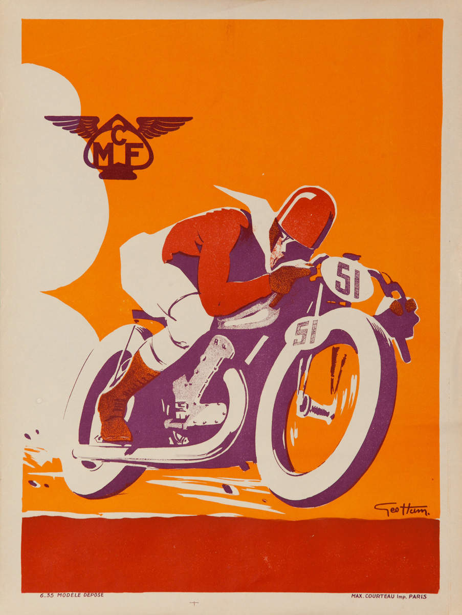 CFM, French Motorcyle Club Original Sports Poster Print