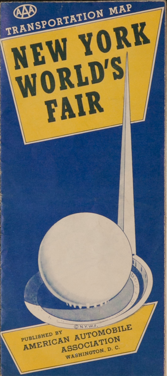 AAA Transportation Map, Original 1939 New York World's Fair Travel Brochure