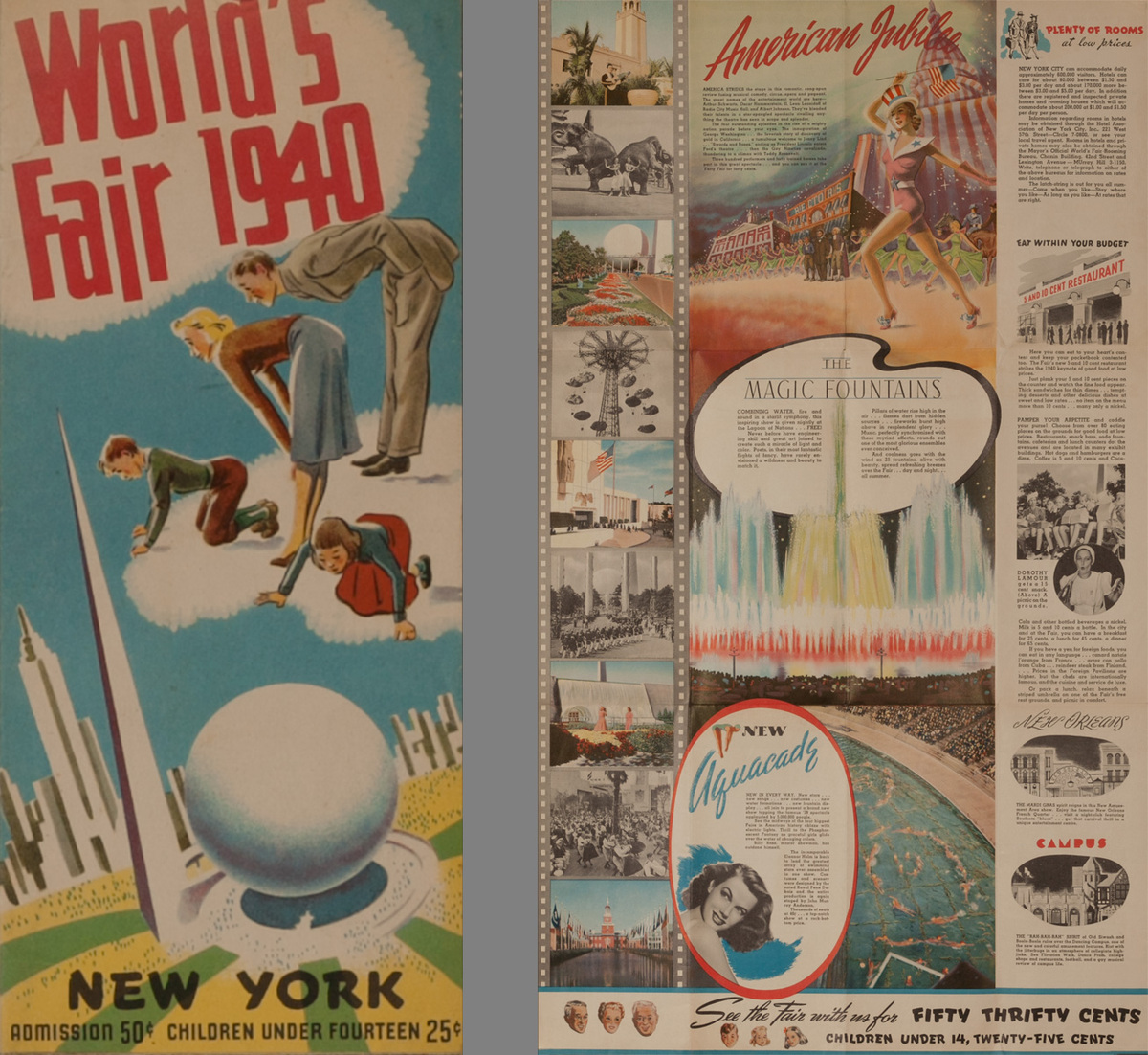 Original 1949 New York World's Fair Travel Brochure