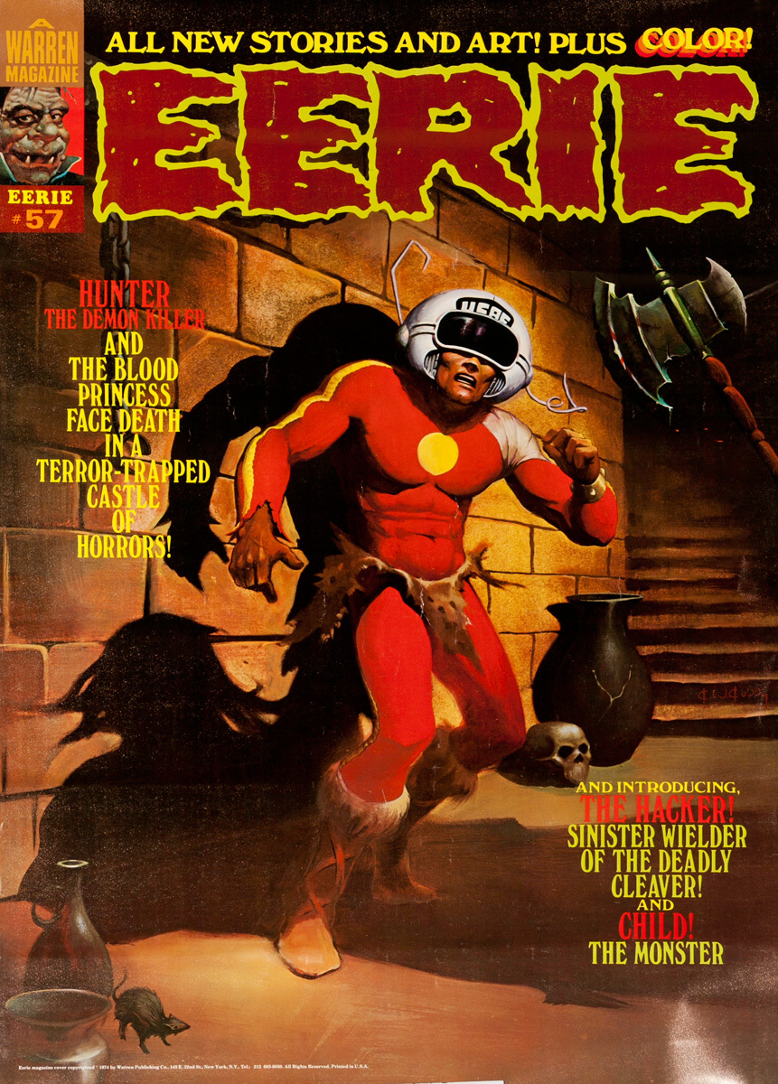 Eerie Comics Original Advertising Poster, Hunter The Demon Killer