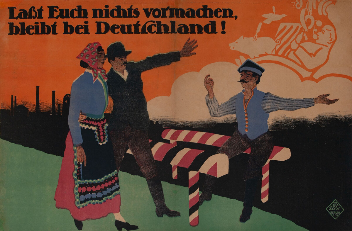 Lasst Euch Nichts Vormachen Bleibt Bei Deutschland, Original Post-WWI German Political Propaganda Poster